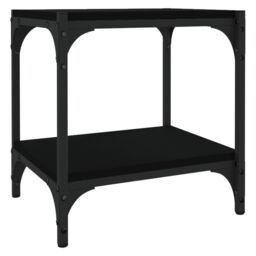 Berkfield Home TV Cabinet Black 40x33x41 cm Engineered Wood & Steel - Size: 40 x 33 x 41 cm - thumbnail 2