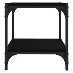 Berkfield Home TV Cabinet Black 40x33x41 cm Engineered Wood & Steel - Size: 40 x 33 x 41 cm - thumbnail 5