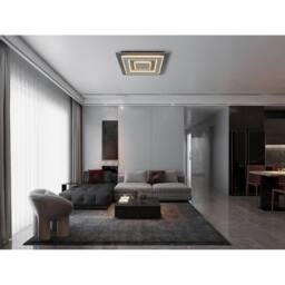 Netlighting Jayden 48cm Semi Flush Ceiling Light Anthracite LED 3000K in Grey - thumbnail 6