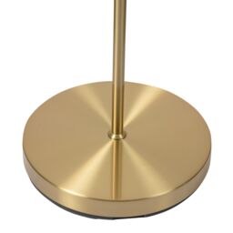 First Choice Lighting Pair of Satin Brass Floor Lamps with Opal Globe Shades in Gold - thumbnail 7