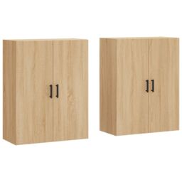 Berkfield Home Wall Mounted Cabinets 2 pcs Sonoma Oak 69.5x34x90 cm in Brown - thumbnail 2
