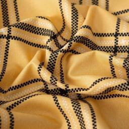 Pamposh Premium Checkered Duvet Cover Set in Yellow - Size: Single - thumbnail 8