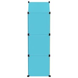 Berkfield Home Cube Storage Cabinet for Kids with 8 Cubes Blue PP - thumbnail 4