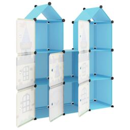 Berkfield Home Cube Storage Cabinet for Kids with 8 Cubes Blue PP - thumbnail 6