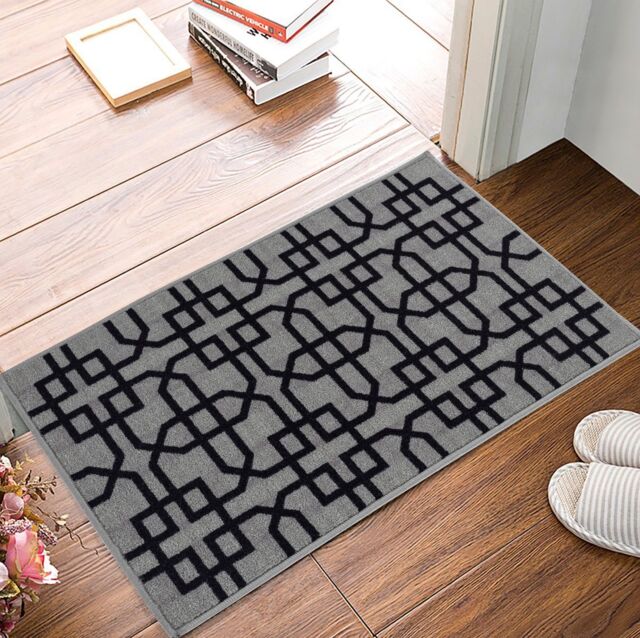 Smart Living Siam Heavy Duty Machine Washable Hallway Kitchen Non Slip Door Mat in Grey - Size: 80 cm x 150 cm - image 1