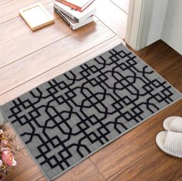 Smart Living Siam Heavy Duty Machine Washable Hallway Kitchen Non Slip Door Mat in Grey - Size: 80 cm x 150 cm - thumbnail 1