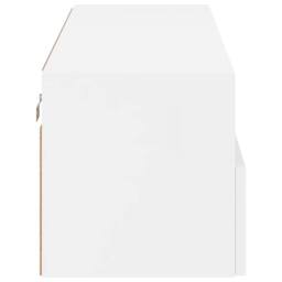 Berkfield Home TV Wall Cabinet White 100x30x30 cm Engineered Wood - Size: 100 x 30 x 30 cm - thumbnail 8