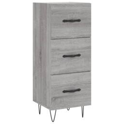 Berkfield Home Sideboard Grey Sonoma 34.5x34x90 cm Engineered Wood - thumbnail 1