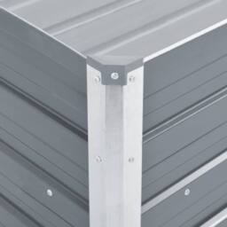 Berkfield Home Garden Raised Bed Galvanised Steel 100x40x45 cm Grey - Size: 100 x 40 x 45 cm - thumbnail 5