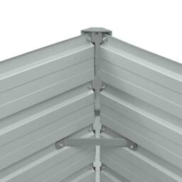 Berkfield Home Garden Raised Bed Galvanised Steel 100x40x45 cm Grey - Size: 100 x 40 x 45 cm - thumbnail 6