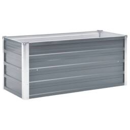 Berkfield Home Garden Raised Bed Galvanised Steel 100x40x45 cm Grey - Size: 100 x 40 x 45 cm - thumbnail 3