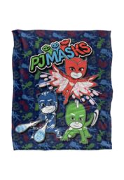 Hasbro PJ Masks PJ Group Attack Kids Silky Touch Blanket 152x127cm in White - Size: 152x127 cm - thumbnail 1