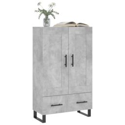 Berkfield Home Highboard Concrete Grey 69.5x31x115 cm Engineered Wood - thumbnail 3