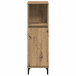 Berkfield Home Durable Bathroom Cabinet Artisan Oak 30x30x100 cm Engineered Wood in Brown - Size: 30 x 30 x 100 cm - thumbnail 4