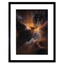 Artery8 Wall Art Print Hubble Space Astronomy Herbig-Haro Jet HH 24 Celestial Lightsaber In Milky Way Dust & Gas Clouds Birth Star Artwork Framed 9X7 - thumbnail 1
