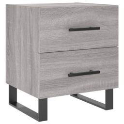 Berkfield Home Bedside Cabinet Grey Sonoma 40x35x47.5 cm Engineered Wood - thumbnail 2