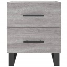 Berkfield Home Bedside Cabinet Grey Sonoma 40x35x47.5 cm Engineered Wood - thumbnail 6