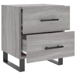 Berkfield Home Bedside Cabinet Grey Sonoma 40x35x47.5 cm Engineered Wood - thumbnail 5
