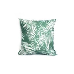 Voltico Palm Leaf Motif Garden Cushion 45 × 45 cm - Polyester Filled in Green - Size: 45 cm x 45 cm - thumbnail 2