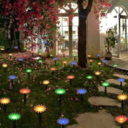 Quipulse 20 Lights Solar-powered Sunflower Garden Ground Lights - thumbnail 2