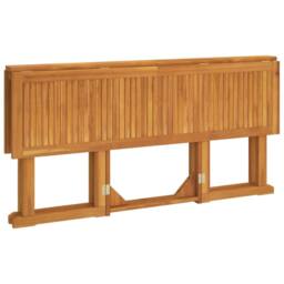 Berkfield Home Beautiful Folding Butterfly Garden Table 150x90x75 cm Solid Wood Teak in Brown - Size: 150 x 90 x 75 cm - thumbnail 4