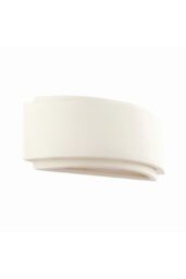 Netlighting Gianna Wall Unglazed Ceramic & Gloss White Paint 1 Light Dimmable IP20 E14 - thumbnail 6
