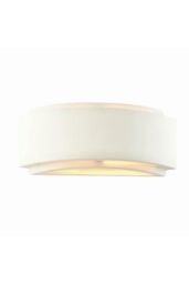 Netlighting Gianna Wall Unglazed Ceramic & Gloss White Paint 1 Light Dimmable IP20 E14 - thumbnail 5