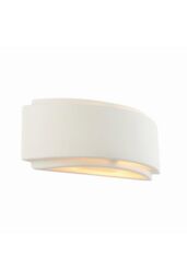 Netlighting Gianna Wall Unglazed Ceramic & Gloss White Paint 1 Light Dimmable IP20 E14