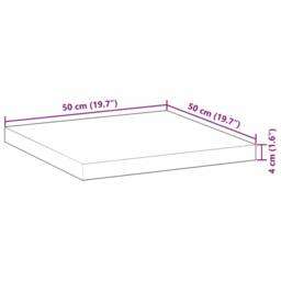 Berkfield Home Table Top Square 50x50x4 cm Solid Wood Acacia in Brown - Size: 50 x 50 x 4 cm - thumbnail 9