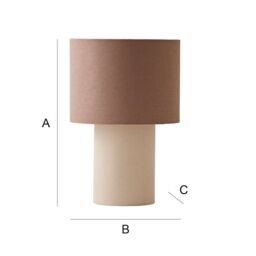 ValueLights Bobby Colour Clash Duo Fabric Table Lamp with LED Bulb in Natural - thumbnail 7