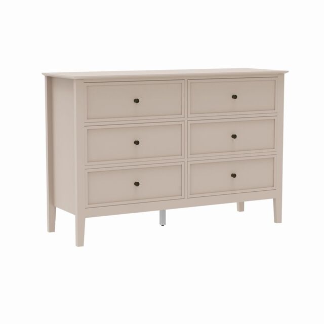 Melody Maison Large 6 Drawer Chest Of Drawers - Rowley Taupe Grey Range in Beige - image 1