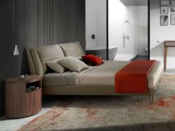 Angel Cerda Walnut Bedside Table, 48x48x55 cm Soft-Close Drawer in Brown - Size: 48 x 48 x 55 cm - thumbnail 4