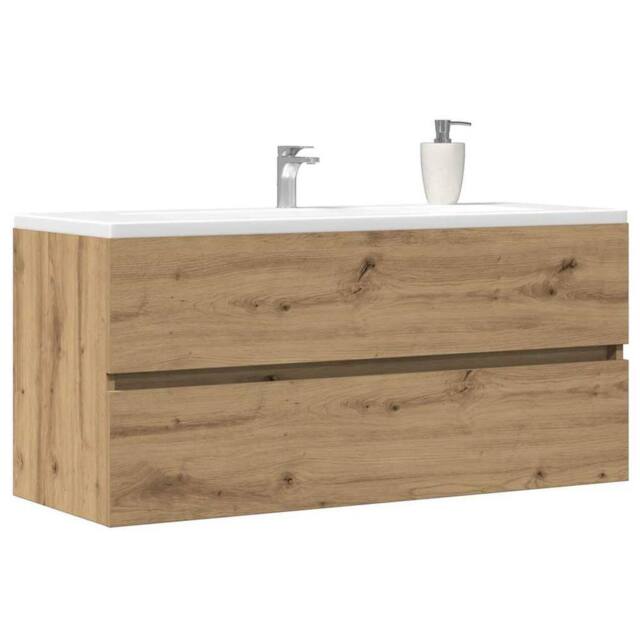 Berkfield Home Sink Cabinet Artisan Oak 100x38.5x45 cm Engineered Wood in Brown - image 1