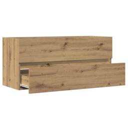 Berkfield Home Sink Cabinet Artisan Oak 100x38.5x45 cm Engineered Wood in Brown - thumbnail 7