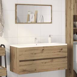 Berkfield Home Sink Cabinet Artisan Oak 100x38.5x45 cm Engineered Wood in Brown - thumbnail 2