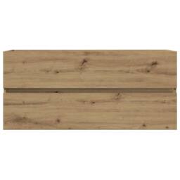 Berkfield Home Sink Cabinet Artisan Oak 100x38.5x45 cm Engineered Wood in Brown - thumbnail 4