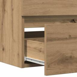 Berkfield Home Sink Cabinet Artisan Oak 100x38.5x45 cm Engineered Wood in Brown - thumbnail 8