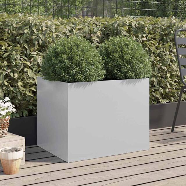 Berkfield Home Planter Silver 62x47x46 cm Galvanised Steel - Size: 62 x 47 x 46 cm - image 1