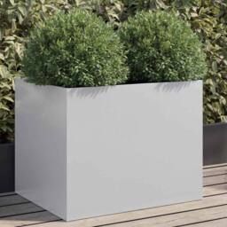 Berkfield Home Planter Silver 62x47x46 cm Galvanised Steel - Size: 62 x 47 x 46 cm - thumbnail 2