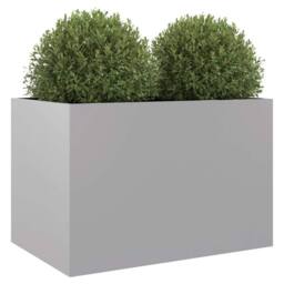 Berkfield Home Planter Silver 62x47x46 cm Galvanised Steel - Size: 62 x 47 x 46 cm - thumbnail 4