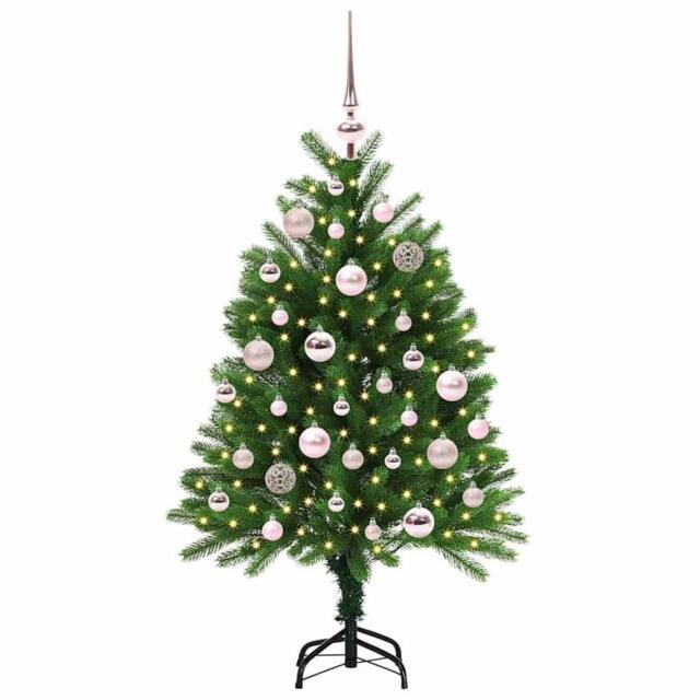 Berkfield Home Realistic Christmas Tree with 150 LEDs with Stand Green 120 cm PE - image 1