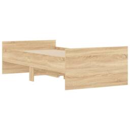 Berkfield Home Bed Frame Frame Sonoma Oak 75x190 cm Small Single in Brown - thumbnail 8
