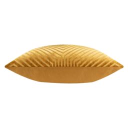 Paoletti Evoke Cut Velvet Cushion in Gold - Size: 55 cm x 55 cm - thumbnail 4