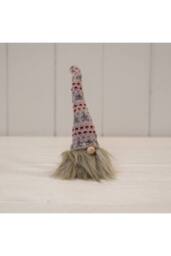 KDMD Fabric Wonky Gonk with Tall White Grey & Red Hat - thumbnail 2