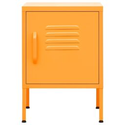 Berkfield Home Nightstand Mustard Yellow 35x35x51 cm Steel - Size: 35 x 35 x 51 cm - thumbnail 3