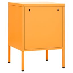 Berkfield Home Nightstand Mustard Yellow 35x35x51 cm Steel - Size: 35 x 35 x 51 cm - thumbnail 5