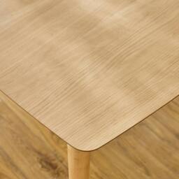 FurnitureboxUK Leif Oak Veneer Wood Extending Dining Table with 8 Tan Delta Chairs in Brown - thumbnail 7