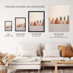 "Wee Blue Coo Wall Art Print Growing Plants Neutral House Plants Calm Living Room in Beige - Size: W24"" x H32""" - thumbnail 3