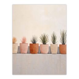 "Wee Blue Coo Wall Art Print Growing Plants Neutral House Plants Calm Living Room in Beige - Size: W24"" x H32""" - thumbnail 1