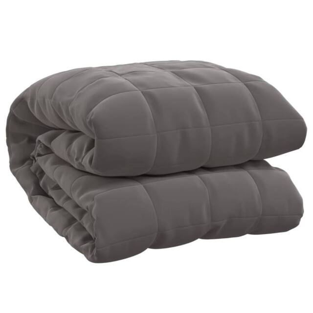 Berkfield Home Weighted Blanket Grey 220x230 cm King 11 kg Fabric - image 1